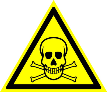 W03 опасно! ядовитые вещества (пленка, сторона 200 мм) - Знаки безопасности - Предупреждающие знаки - магазин "Охрана труда и Техника безопасности"